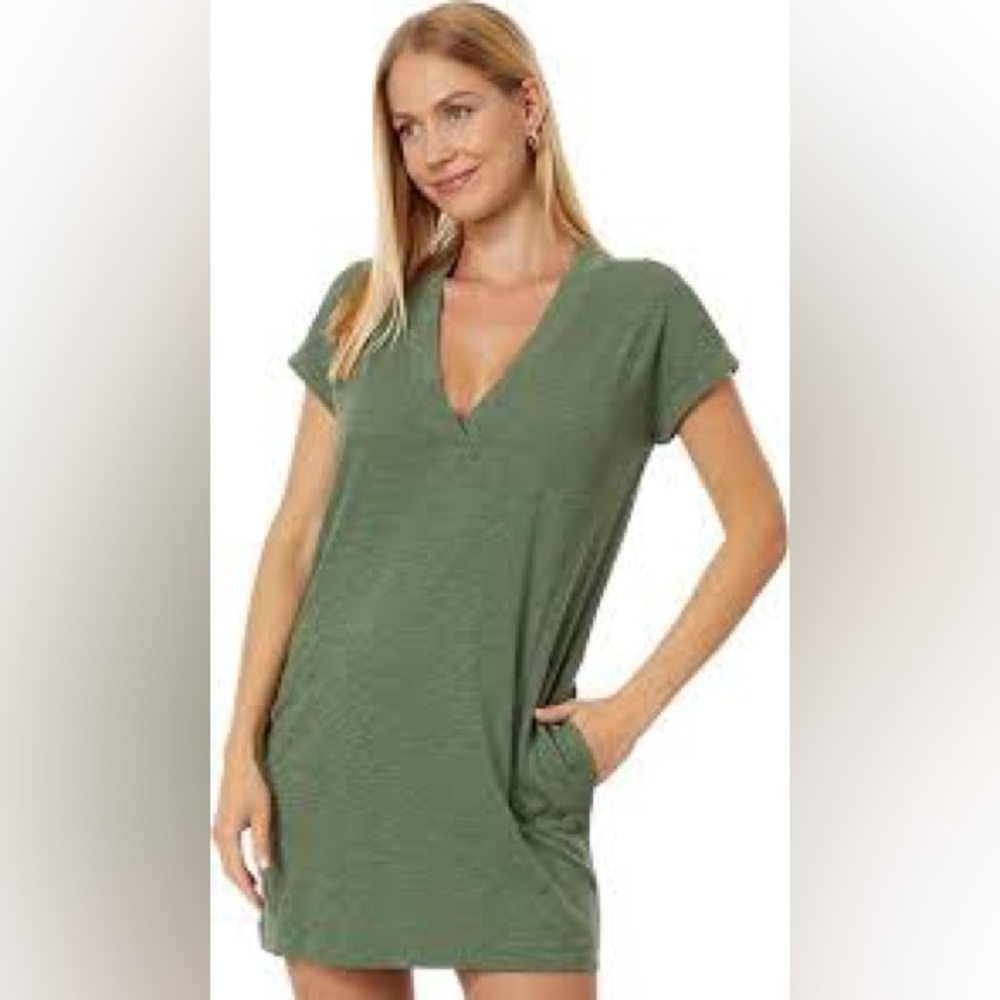Bobi olive tshirt dress